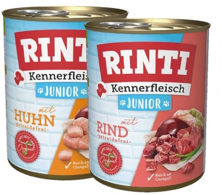 Rinti Kennerfleisch Multipack Junior 24 x 800 g mit Huhn und Rind