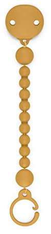 Suavinex, Clip per ciucci in Silicone, Portaciuccio Monopezzo con Catena in Silicone, 0 Mesi, Color Essence, Mango