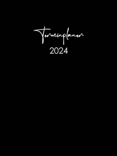 Terminplaner 2024 A4: Groß Format Kalendbuch mit Uhrzeit, 1 Woche für 2 Seiten, Wochenplaner 12 Monate, Jahreskalender Buch