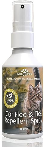 KinderPet® Eco Cat Flea Treatment Tick Lice Mite Control Spray Kill Fleas And Eggs For The Home Safe Natural Effective Made in The UK 100ml