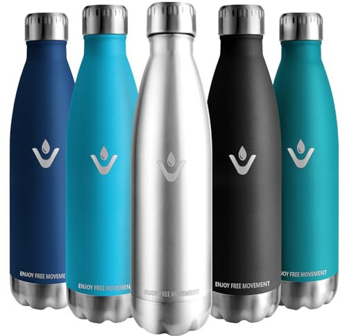 Vikaster Gourde isotherme, 750ml Gourde, Sans-BPA Gourde inox, Etanche bouteille Approprié & Adulte, Sport, Gym, école, Extérieur