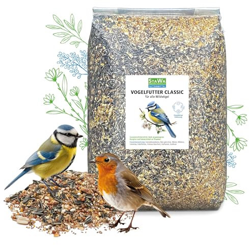 StaWa Vogelfutter Classic, Wildvogelfutter für Waldvögel und Gartenvögel, ausgewogene Ganzjahresmischung, 5 kg