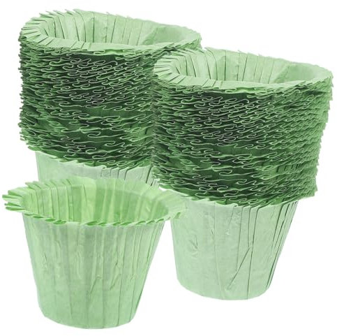 Grüne Papierförmchen für Cupcakes und Muffins, 50 Stück