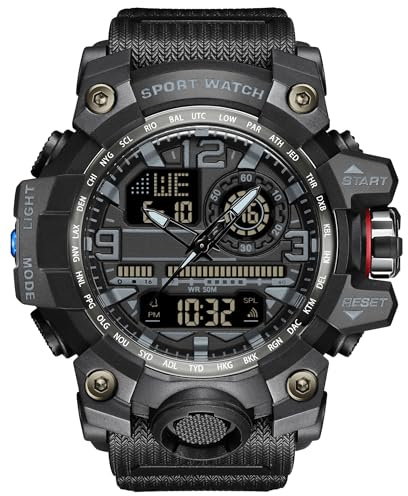 Orologio militare da uomo sportivo all'aperto Orologio elettronico tattico dell'esercito orologio da polso LED cronometro impermeabile digitale analogico orologi