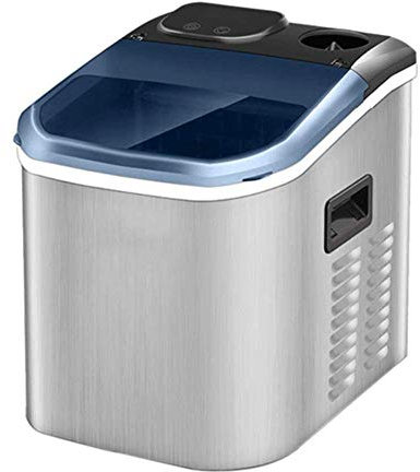 Macchina per cubetti di ghiaccio Macchina per ghiaccio da banco in acciaio inossidabile, presa automatica dell'acqua, produce 55 libbre di ghiaccio ogni 24 ore, macchina per la produzione di ghiaccio