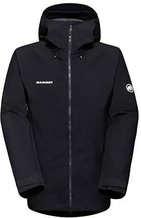 Mammut Crater IV HS Hooded Jacket Men | Giacca Impermeabile da Uomo per Trekking e Attività Outdoor | Nero, S