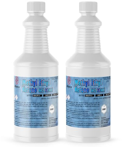 Alliance Chemical - Methyl Ethyl Ketone (MEK) ACS Grade - 2 Quart Cans - Industrial Acetone & Paint Thinner Strength for Research Chemicals