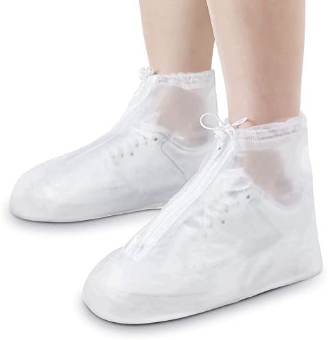 MCOLAFU Regenschutz Schuhe, Wasserdicht Schuhüberzieher, PVC Schuhüberzieher Wiederverwendbare rutschfeste Überschuhe Regenüberschuhe für Damen Herren, Regen, Schneetag,Schlammige Straßen