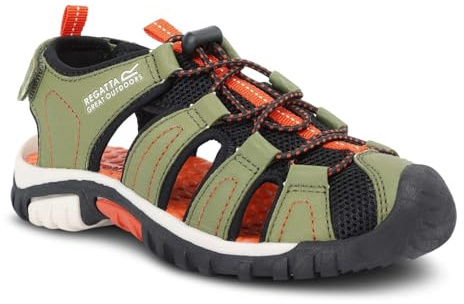 Regatta Kids' Westshore Lightweight Walking Sandals, Underfoot Cushioning, Hardwearingn - Perfect for Outdoors, Walking & Camping Green