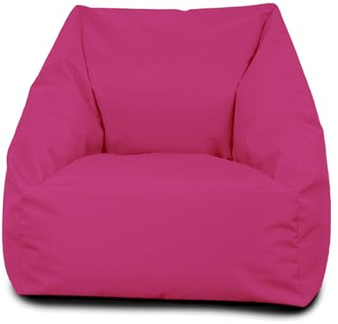 Bags of Beans Wipe Clean Large High Back Childrens Bean Bag Chair - Pink