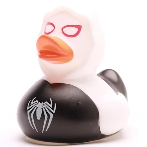 Superhelden Badeenten Varianten I Quietscheente I Quietscheentchen (Badeente Black Spidy - Weiss)
