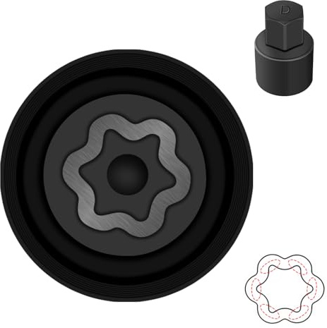 JEUCLEL D-Wheel Locking Nut Key Compatible with Toyota Models, Lexus, Tacoma, Wheel Lock Nut Socket Adapter, Anti-Theft Lug Removal Tool, Socket Remover Hand Repair Tool