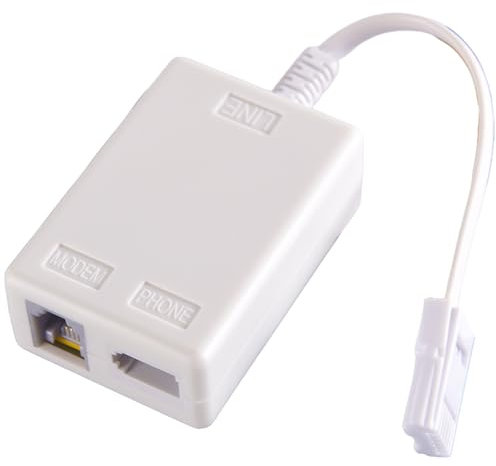 Ezranova BT Plug to ADSL RJ11 Broadband Internet Microfilter Splitter,ADSL 6P4C Filter Microfilter for Broadband/Phone,Noise-Free Internet & Phone Line Adapter for Routers, Fax, Alarms