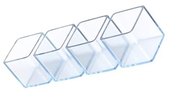 ZMTGLTG 4 Protezioni for Gambe di sedie in Silicone Trasparente quadrate, coprigambe for tavoli mobili for Evitare Graffi sui Pavimenti in Legno e ridurre Il Rumore.(60 * 60mm)