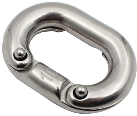 PEILINZE 1Piece Chain Link Connector,316 Steels Marine Grade C Link Split Connectings Ship Anchors Chain Link