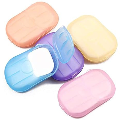 Rzcin 500 Sheets Colorful Disposable Soap Paper 5 Boxes Hand Cleaner Fragrance Mini Color Soaps Paper for school Indoor, Outdoor,Travel,Camping Hiking,Soap Sheet,Foot and Hand Care,Outdoor Recreation
