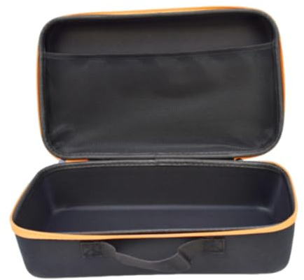 Harilla Electric Drill Storage Bag Drill Pod Carrying Case Hard Power Tool Case Hard Shell EVA Tool Bag Saw Tool Organizer Portable Multipurpose with Handle, Black Orange