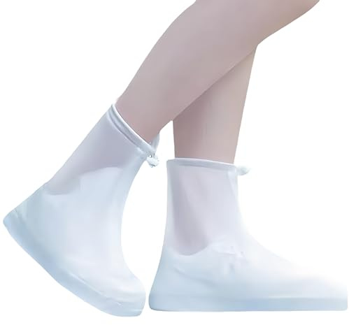 Thickened and wear-resistant Waterproof , Silicone Non-Slip Overshoes, Recyclable Shoe Booties Covers for Rain, Boot Covers for Outdoor, Shoes Cover for Men and Women Children M(4 UK W-5 UK W)
