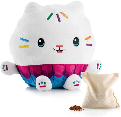 BIOSYNEX - Peluche Bouillotte Micro-Ondable avec Billes d'argile Gabby et La Maison Magique - Doudou Bien-Être Lavable en Machine - Chaleur Douce et Réconfortante - Dès la Naissance (P'tichou)
