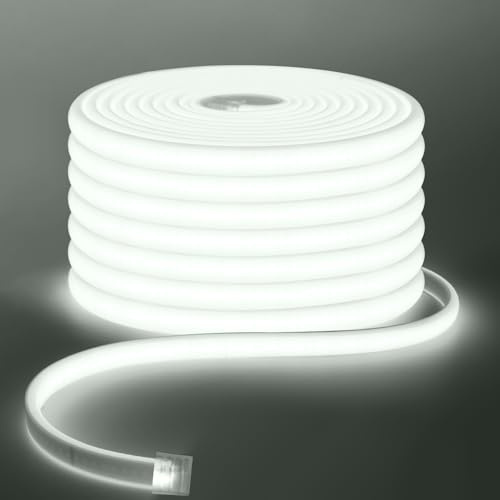 Wisada Striscia LED COB Neon 220V, 288 LED/m, Regolabile con Timer, Tagliabile per Decorazione Interna (Bianco (6000-6500K), 1M)