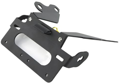 Soporte Placa Registro Moto para Ducati para Monster 821 2015-2017 Motocicleta Trasera Placa Matrícula Marco Soporte Guardabarros Eliminador Kit(Negro)