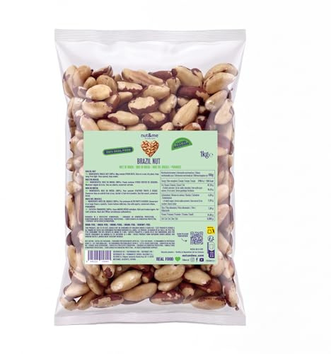 nut&me Noix du Brésil Premium 1 kg | Origine Amérique latine, Snack sain, Sans gluten, traces d’arachides ni produits laitiers
