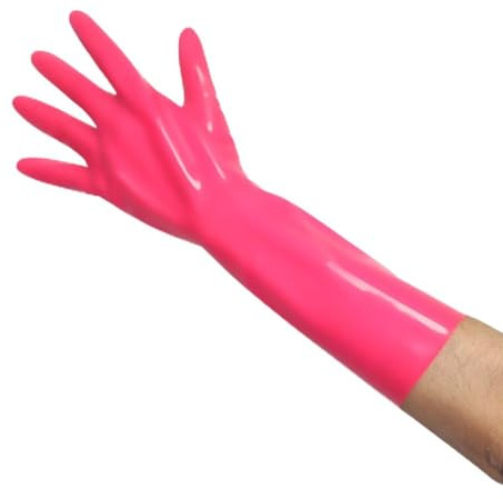 EXLATEX Rubber Secrets Kurz Latex Gemischte Zehen Handgelenk Handschuhe Fetisch Kost¨¹m Zubeh?r