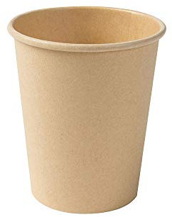 BIOZOYG 50x gobelets jetables 200 ml / 8 oz, Ø 80 mm marron - gobelet carton sans plastique et en matériaux durables - gobelet cafe