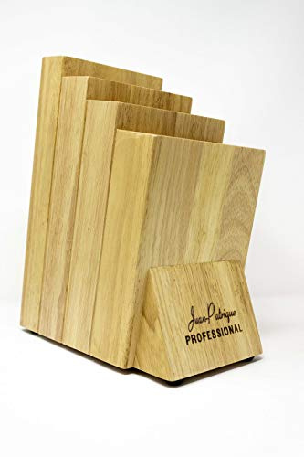 Knife Block Without Knives - 16-Slot - Knife Holder & Block Only, Wooden Storage - by Jean Patrique