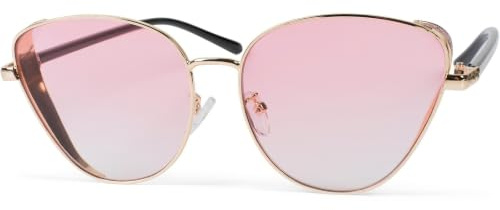 styleBREAKER Lunettes de soleil œil de chat femme pailletées | Lunettes œil de chat, monture métal, protection latérale, verres polycarbonate, UV 400, étui et chiffon inclus.