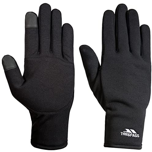 Trespass Poliner Power Stretch Conductive, kallvädershandskar för män, Nero, S/M