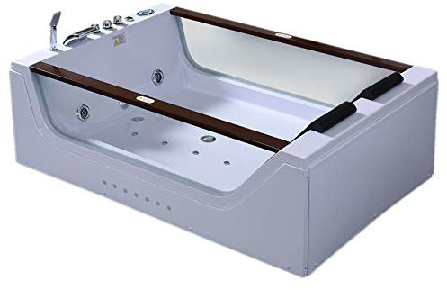 Whirlpool Bath TUB SPA Double Pump Hydrotherapy 180 x 120 cm HOT TUB Positano