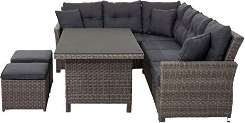 Ploß GmbH Rocking Lounge-Set Polyrattan Grau