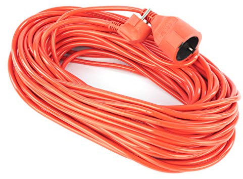 SEVICO Verlängerungskabel 10 m Stromkabel Kabel Orange Stecker Garten Baustelle Home Office Qualitäts-Kunststoff-Verlängerungskabel Schutzkontakt-Verlängerung V29