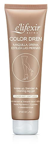 E'LIFEXIR Color Dren | Trucco per Gambe, Trucca, Drena e Stile con Colore Abbronzato | Crema Effetto Calze Invisibili | Non Macchia e Assorbimento Rapido, 150 ml