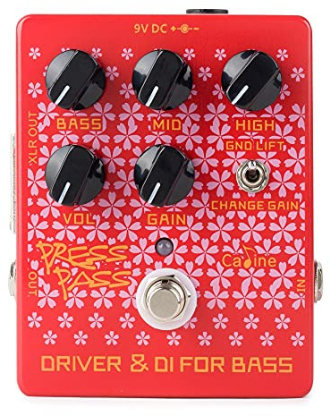 KINGDUO CP-59 Press Pass Red Electric Guitar Effects Pedals with True Bypass Driver and DI Box Classic Tube Amp for Bass Guitars