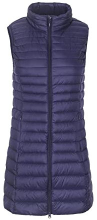Angelweste Große Größe Weste Warme Weste Winterweste Slim Fit Und Dünne, Leichte Daunenweste, Damen Mittellanger Stehkragen Herbst Und Winter, Weste Daunenjacke, Liner Weste, Dünn Und Trendy-Violett_3