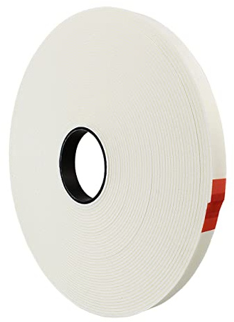 KLEBESHOP24 Schaumklebeband doppelseitig 3 mm dick, 10 mm x 25 m auf Rolle | 3D Klebeband, Abstandsklebeband aus weißem PE-Schaumstoff, starke Haftung auf vielen Materialien