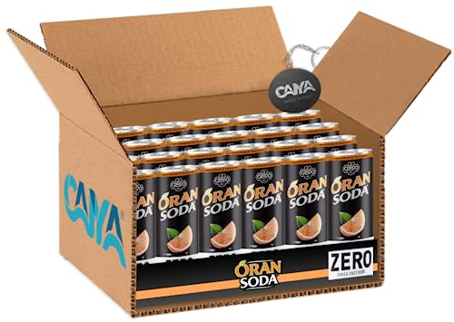 24X Oransoda Zero L'Originale Aranciata Italiana Oran Soda 330ml [CAIYA® BOX da 24 Lattine] - Drink Summer 2023