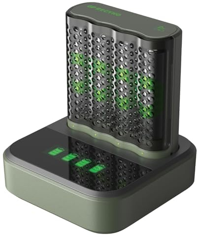 GP Charger RCK DE M452D 4 x 2600 mAh AA NiMH Rechargeable Battery Charger and Holder with USB Docking Station