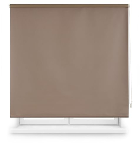 Blindecor Store Enrouleur occultant de qualité supérieure sur Mesure Couleur Marron 135 x 165 cm Dimensions du Tissu 132 x 160 cm Store Enrouleur Opaque avec Tube de 38 mm