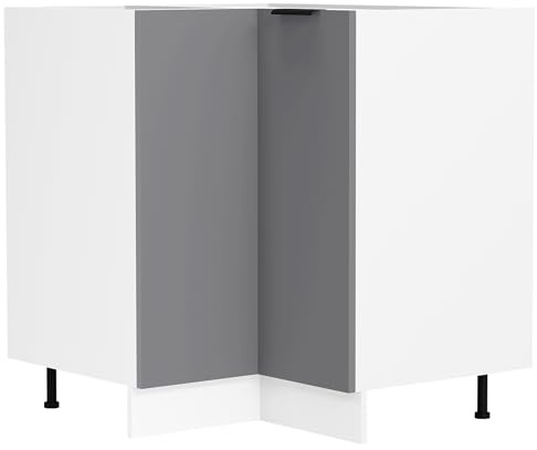 Eckschrank | Maße ca. H. 82 x B. 76 x T. 76 cm | Küchenschrank | Küchenunterschrank | Unterschrank | Küchenmöbel - Fasola