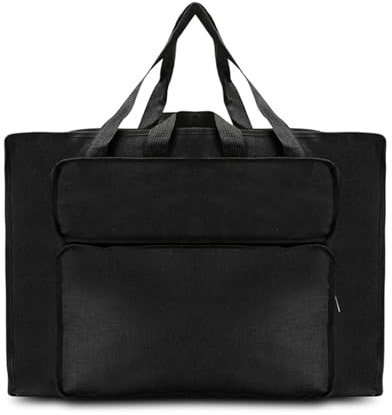 Bocguy Transporttasche Wasserdicht A2 Kunstmappe Multifunktional Zeichnungtasche Zeichenbrett Tasche mit Griffen Malerei Kinder Künstlermappe Leicht Portfolios Aufbewahrungstasche (Schwarz, A2)