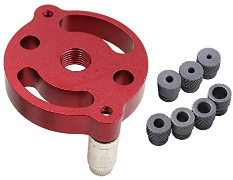 Nishiyuenyi Ensemble de Gabarits de Perçage Vertical pour Bois, Kit Complet 2-10mm, ROUGE