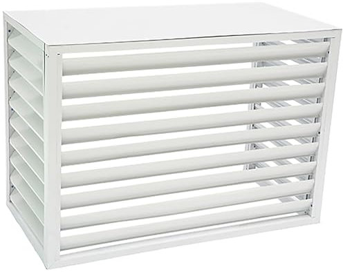 Copertura in alluminio per condizionatore d'aria e pompa di calore, copertura protettiva per condensatore esterno, ripiano di copertura per radiatore, copertura divisa per condizionatore d'aria per