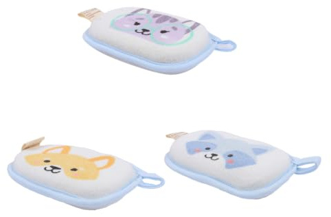 HAPINARY 3piezas Esponja De Baño Para Esponjas De Baño y Ducha Para Bebés y Pequeños Para Uso El Gel Bebe Recien Nacido
