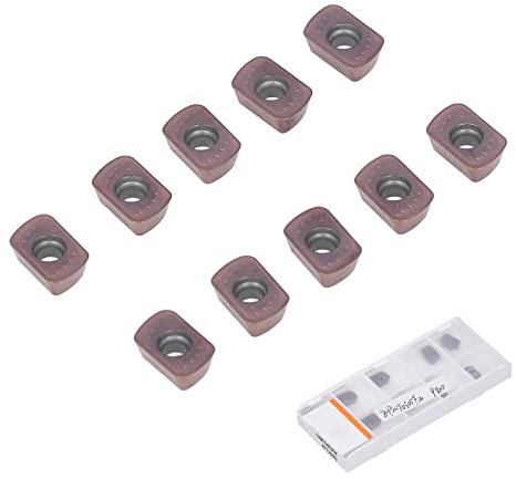 CNC-Fräseinsätze, 10 Stück Hartmetalleinsätze, indexierbar, beschichtet, Drehen, Fräsen, Drehmaschine, Schneidwerkzeug, CNC-Einsatzschneider für die Bearbeitung von