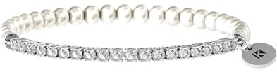 KIDULT - Bracciale Donna - Bracciale elastico tennis e perle - 732341