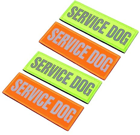 Yardwe 4stücke Diensthund Aufnäher Für Hundegeschirre Reflektierend Welpen Harness Patches Zubehör Für Haustiergeschirre Diensthundeaufnäher Für Nächtliche Spaziergänge