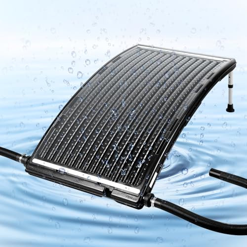 Fayelong Curve Solar Pool Heater with Adjustable Support Feet for Above Ground Pool and Inground Pools Solar Power Swimming Pool Water Heat